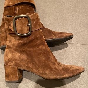 Saint Laurent Paris Suede Booties